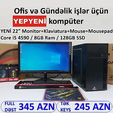 prosessor qiymetleri: Masaüstü Kompüter "Legion H81 1150 Core i5 4590 128GB SSD” ⭐Tək Sistem — 1