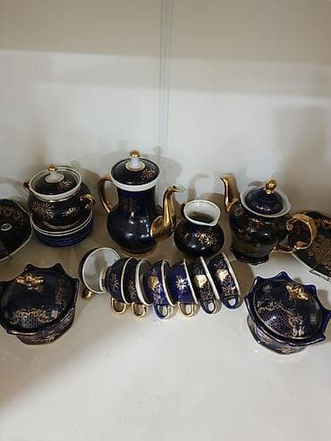 cayniy serviz: Çay dəsti, rəng - Göy, Farfor — 1
