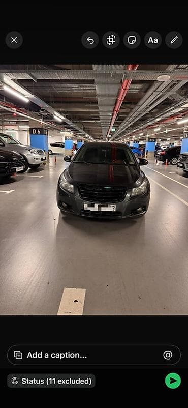 chevrolet cruze qalofka: Chevrolet Cruze sedan – tünd boz rəng, 4 qapı, AZ nömrə nişanı — 6