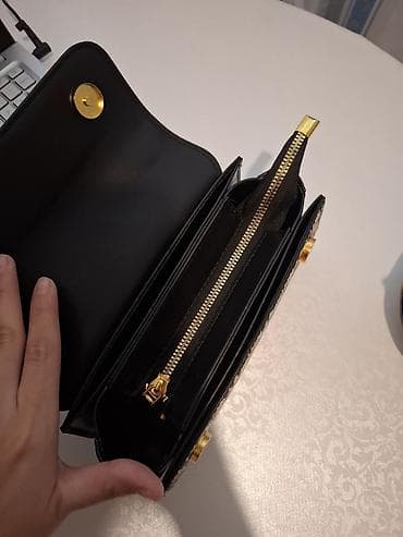 dolce gabbana card holder: Qadın əl çantası – “FASHION & BAG” yazılı, üstdən tutacaqlı model — 2