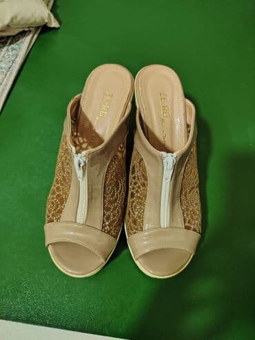 Tuflilər: Sabo, Ölçü: 39, rəng - Bej, İşlənmiş — 2