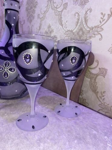 advent calendar satışı: 🥂 Swarovski Bəzəkli Şüşə Dəst TƏCİLİ Satılır ✨ ✔️ Tam dəst: 1 ədəd — 5