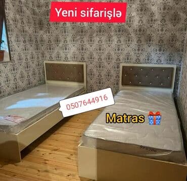 kontakt home tek yataq: Yeni, Təknəfərlik çarpayı, Bazasız, Matras ilə, Siyirməsiz, Azərbaycan — 4