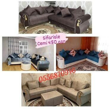 mingəçevirdə divan: Künc divan, Yeni, Açılan, Bazalı, Parça, Pulsuz çatdırılma — 1