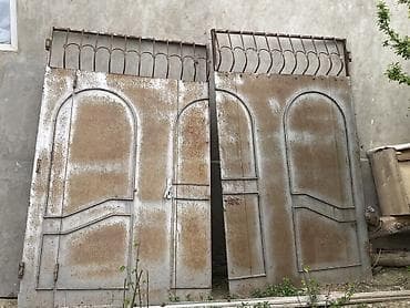 canavar sekileri: Dəmir Həyət darvazası, Yana açılan, 3 m, Mexaniki, Şəbəkə ilə, rəng - Gümüşü — 1