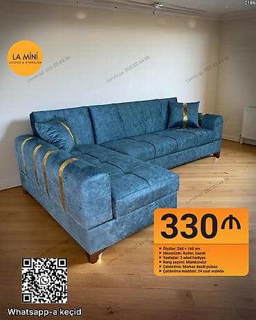 diva divan: Künc divan, Açılan, Bazalı, Şəhərdaxili pulsuz çatdırılma — 1