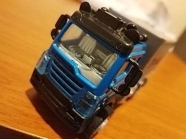 formula teker: Oyuncaq yük maşını – konteynerli mini model - Korpus: mavi-qara — 2