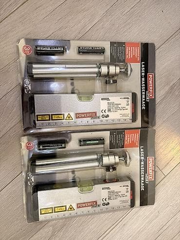 Ручные механические инструменты: POWERFIX Profi+ Laser-Wasserwaage – lazerli su terazisi və mini üçayaq — 1