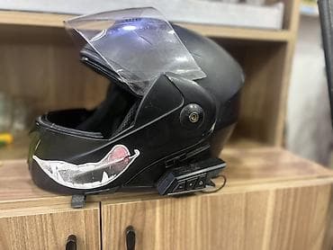 moped: Dayu tam üzlü motosiklet dəbilqəsi - Rəng: qara, idman üslublu korpus — 3