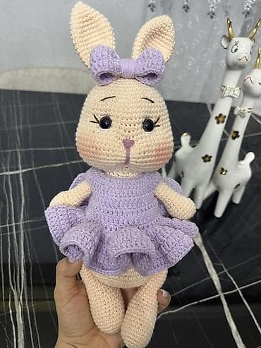 barbi evi duzeltmek: Əl işi toxunma dovşan oyuncaqları - Texnika: amigurumi, tamamilə əl — 3