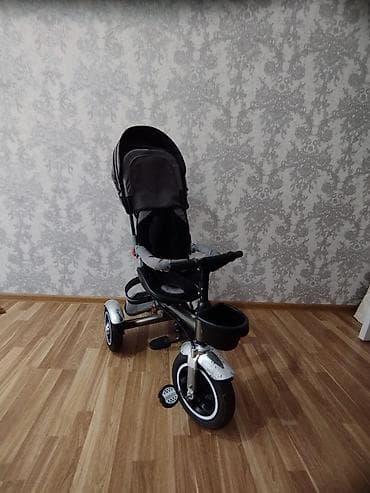 Uşaq üçtəkərli velosiped-kolyaska, tünd boz rəng. - 2‑si 1-də dizayn lalafo.az -da Uşaq üçtəkərli velosiped-kolyaska, tünd boz rəng. - 2‑si 1-də dizayn