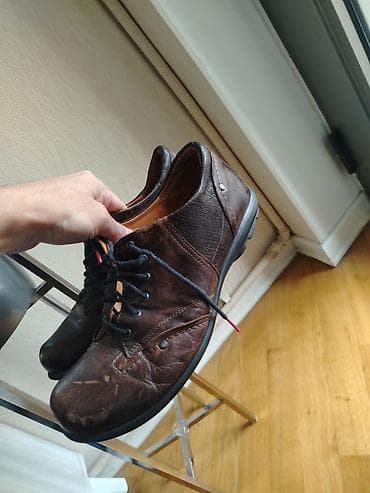 Səndəl və şəp-şüplər: Məhsul: Kişi dəri ayaqqabısı (bağlı, gündəlik) - Material: təbii dəri — 3