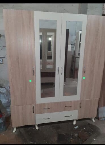 4 qapili dolab: Yeni, Açılan, 4 qapılı Düz dolab, Qarderob, paltar dolabı, Azərbaycan — 27