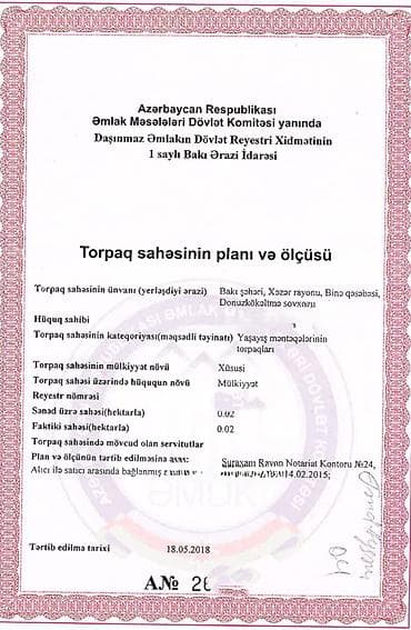 topaq: 2 sot, Tikinti, Mülkiyyətçi, Kupça (Çıxarış), Texniki pasport — 7