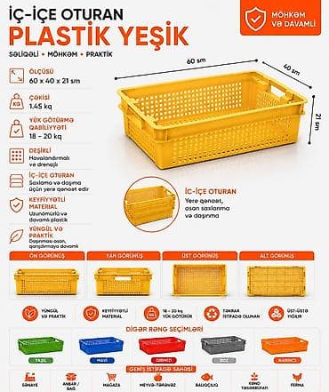 termo box: Plastik yeşik(tara,sebet,yesik,qutu) istehsalı. ölçülər 60/40/10sm — 4