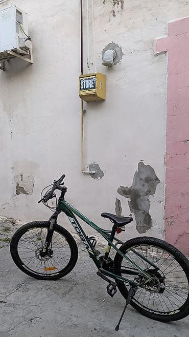 velosiped kameri: Toba dağ velosipedi - Çərçivə: alüminium ərintisi, yaşıl rəng, sport — 2