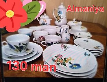 dekor xina: Nahar dəsti, rəng - Ağ, Farfor, Almaniya — 1