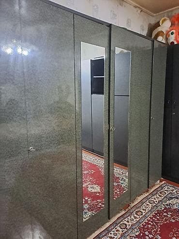 4 qapılı, Güzgülü, Digər rəng, Digər material, Açılan, Düz dolab