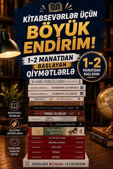 Kitabsevərlər üçün böyük endirim – 1-2 manatdan başlayan qiymətlərlə! — 1