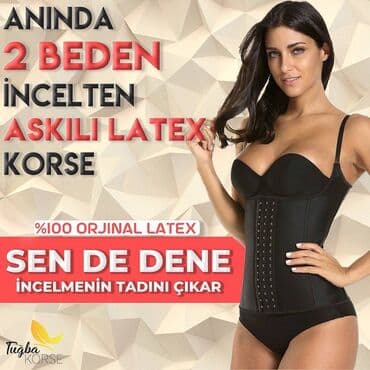 qadın iç geyimi: Ann Cheryy brendinin orjinal latex korsetləri 9 Milden ibaretdr Bədəni — 1