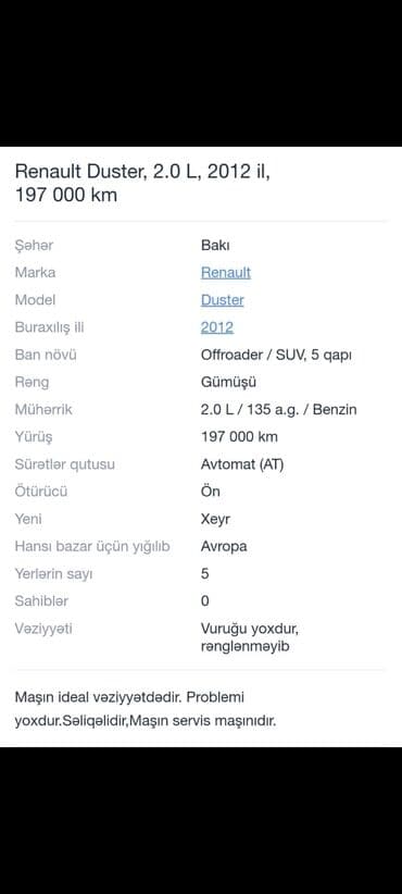 xirdalan heyet evi type 1: Renault — 2