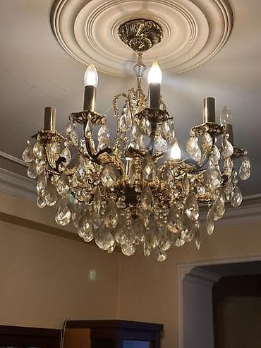 Tekstil: Çılçıraq, 10 və daha çox lampa, Metal — 2