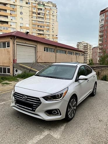 huday santafe: Hyundai Accent (ağ, sedan) - Kuzov: 4 qapılı sedan, ağ rəng, xrom — 10