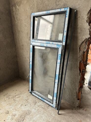 дверная ручка: Orijinal VEKA pəncərəsi. 81cm x 178cm. 7cm-lik profildən yığılıb — 2