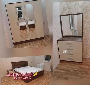Yataq otağı mebel dəsti Dəst tərkibi: - 4 qapılı qarderob: orta