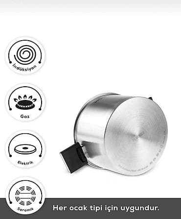 keci pendiri: Qazan, rəng - Gümüşü, Paslanmayan polad, Karaca — 5