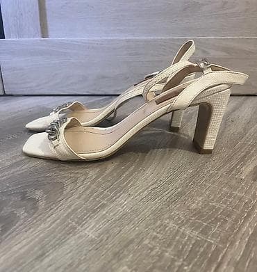 Basanoşka və səndəllər: Elle, Ölçü: 40, rəng - Ağ, İşlənmiş — 3