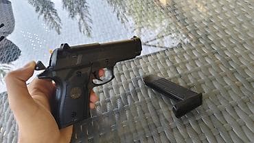 oyuncaq tapança: Beretta üslubunda hava tapançası (airsoft/BB görünüşlü) – qara rəngdə — 2