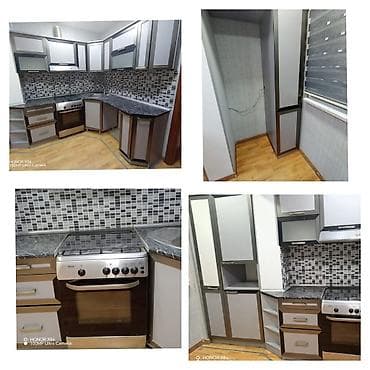 Kuxna mebeli olculeri eni 4 metre,elave skaf1 metre,elave bidene wkaf