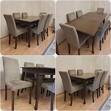 premium cay fabriki: Stol 8 stul ile 500 azn. Stol acilir acig vezyetde uznlugu 1.80 dir — 1