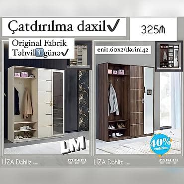 kalidor dolabi: DƏHLİZ DOLABI FABRİK İSTEHSALI Qiymət : 325₼ Mebellərimiz — 1
