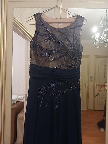 xonca bezedilmesi: 1) Bəzəkli yaxalı maxi don - Rəng: tünd bənövşəyi - Model: qolsuz — 5