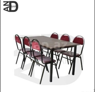 tap az masa ve oturacaqlar: Yeni, Açılmayan, Dördbucaq masa, 6 stul — 1