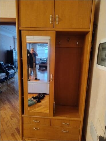 2ci əl dolab: İşlənmiş, 4 qapılı Düz dolab, Qarderob, paltar dolabı — 5