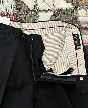 yun şalvar: Qara klassik şalvar – WERTHER, ölçü 46 - Rəng: dərin qara - Kəsim — 7