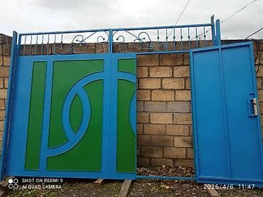 espa su nasosu: İşlənmiş Dəmir Həyət darvazası, Yana açılan, Mexaniki, Şəbəkə ilə, rəng - Göy, Kredit yoxdur, Ödənişli çatdırılma — 5