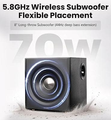 mp3 fm modulator: Edifier S355DB Black 2.1 dinamik sistemi. Bu sistemin 8 düymlük — 4