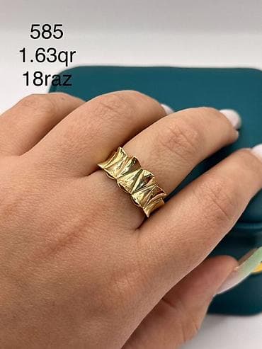 rus qızılı: Üzük, Sarı qızıl, 585 Əyar, Qaşsız — 3