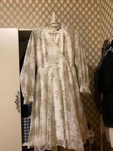 крем барои сахт кардани сина: 200 manata almışam Zərif axşam/qonaqlıq donu - Rəng: krem/şampan — 1