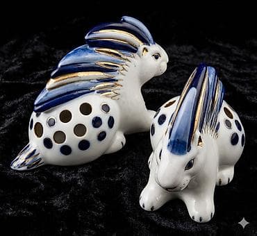 Velosipedlər: Məhsul: Porselen dekor fiqurları – “Kirpi-dovşan” duet - Material — 1