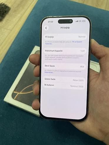 iphone x ekran: IPhone 16 Pro, 128 GB, Qızılı, Face ID — 6