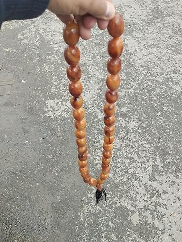 bijuterya: Məhsul: Təsbeh - Material: Qəhvəyi-şabalıdı tonlarında, damarları — 2