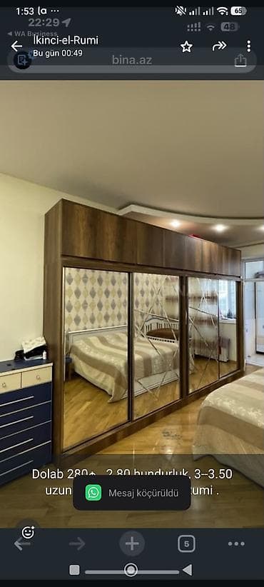 seyf dolab: Dolab 280₼ . 2.80 hundurluk, 3--3.50 uzunluq .Unvan Bileceri &Rumi — 1