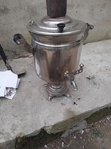 Klassik metal samovar 6 l - Yanacaq tipi: kömür/odunla işləyən -