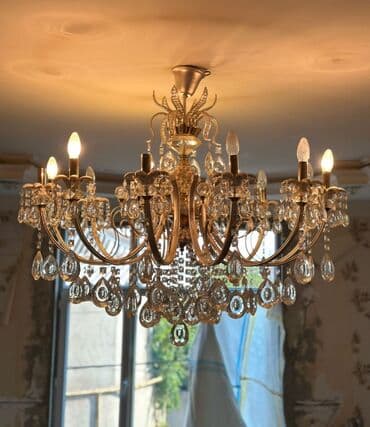 lüstür: Çılçıraq, 10 və daha çox lampa, Xrustal — 1