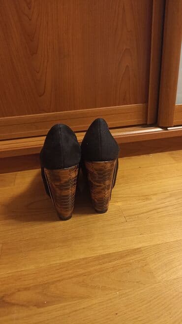 şnurlu qadın mokasinləri: Tuflilər, Ölçü: 38, rəng - Qara, Yeni — 7